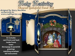 Holy Nativity Christmas Gatefold Card Kit