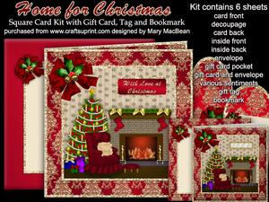 Home for Christmas Square Card Kit