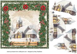 Winter Church Christmas Card Front