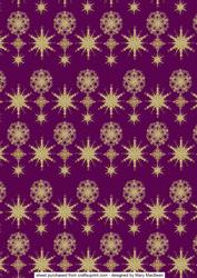 Gold on Purple Christmas Backgound