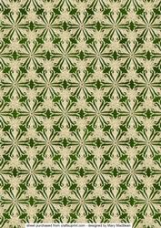 Embossed Gold Snowfalkes - Green