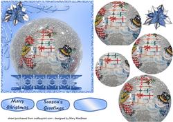 Snowmen Snow Globe Pyramid Card Front