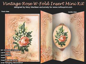 Vintage Rose W-fold Insert Mini Kit