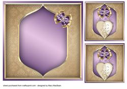 Gold Enamelled Heart Insert