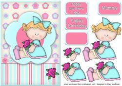 Roses for Mummy Mothers Day or Birthday Card