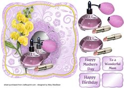 Perfume and Sweet Peas Mothers Day Card