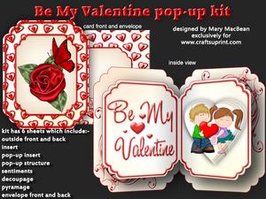 Be My Valentine Pop-up Card Kit