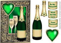 Celebration Wine Emerald - Valentine or Anniversary Card
