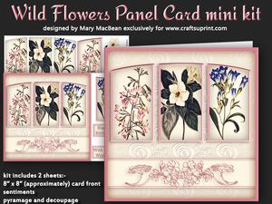 Wild Flowers Panel Card Mini Kit