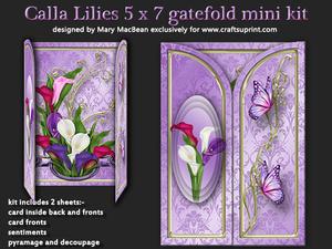 Calla Lilies 5 x 7 Gatefold Mini Kit