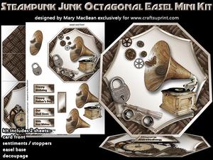Steampunk Junk Octagonal Easel Mini Kit