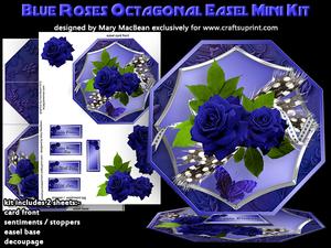 Blue Roses Octagonal Easel Mini Kit