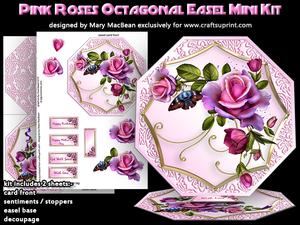 Pink Roses Octagonal Easel Mini Kit