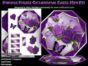 Purple Roses Octagonal Easel Mini Kit