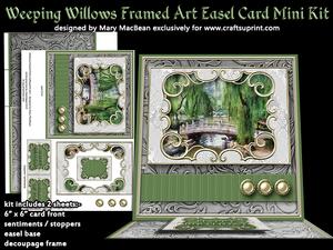 Weeping Willows Framed Art Easel Card Mini Kit