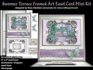 Summer Terrace Framed Art Easel Card Mini Kit