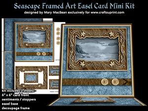 Seascape Framed Art Easel Card Mini Kit