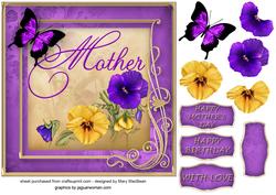 Mother's Day or Birthday Pansies - Mother