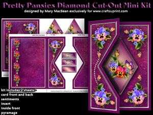 Pretty Pansies - Diamond Cut-out Mini Kit