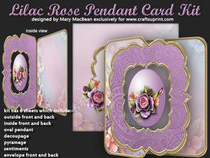 Lilac Rose Pendant Card Kit