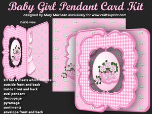 Baby Girl Pendant Card Kit