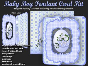Baby Boy Pendant Card Kit