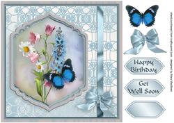 Wild Flowers Birthday or Get Well Card