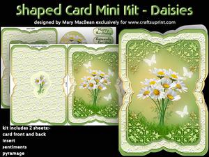 Shaped Card Mini Kit - Daisies