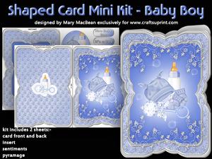 Shaped Card Mini Kit - Baby Boy