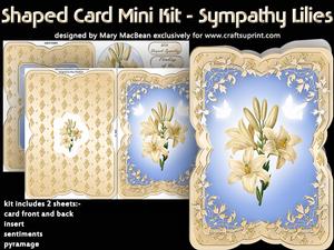Shaped Card Mini Kit - Sympathy Lilies