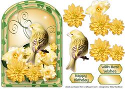 Yellow Bird Arched Card
