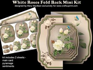 White Roses Fold Back Mini Kit