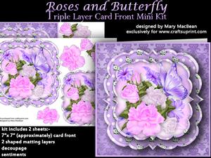 Image of cup431142_1648 - Roses and Butterfly Triple Layer Card Front Mini Kit