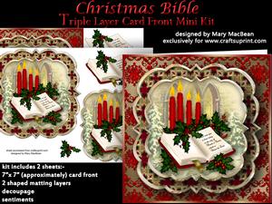 Christmas Bible Triple Layer Card Front Mini Kit