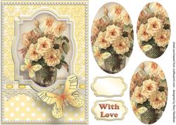Roses, Lace and Butterflies - Yellow