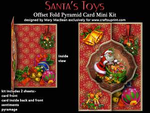 Santa's Toys Offset Fold Card Mini Kit