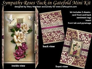 Sympathy Roses Tuck-in Gatefold Mini Kit