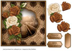 Bridge with Bronze Roses