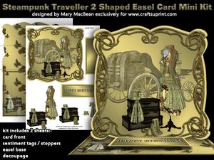 Steampunk Traveller 2 Shaped Easel Card Mini Kit