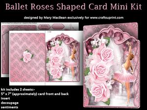 Ballet Roses Shaped Card Mini Kit