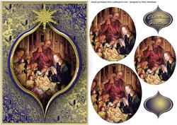 Adoration of the Shepherds Pyramid Card Front