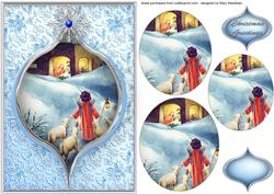 While Shepherds Watch Pyramid Card Front