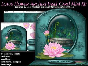 Lotus Flower Arched Easel Card Mini Kit