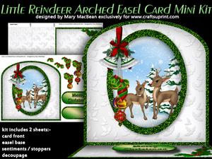 Little Reindeer Arched Easel Card Mini Kit