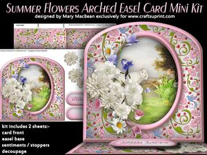 Summer Flowers Arched Easel Card Mini Kit