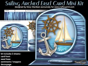 Sailing Arched Easel Card Mini Kit
