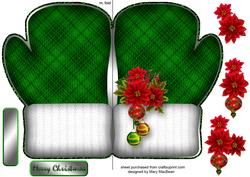 Christmas Mittens - Green