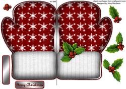 Christmas Mittens - Red