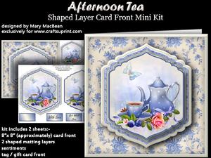 Afternoon Tea Shaped Layer Card Front Mini Kit