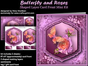 Butterfly and Roses Shaped Layer Card Mini Kit